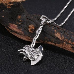 Dragon Axe Pendant Necklace