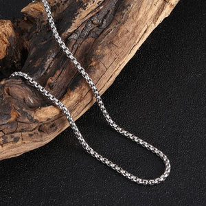 Chinese Style Stainless Steel Golden Hoop Pendant Necklace