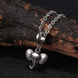 Cute Lucky Elephant Head Pendants Necklaces