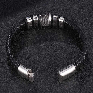 Classic Punk Stainless Steel Magnetic Metal Clasp Men Bracelet
