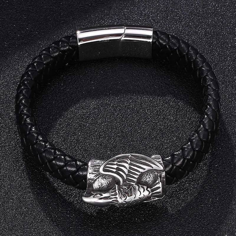Eagle Stainless Steel Magnetic Buckle Punk Bracelet
