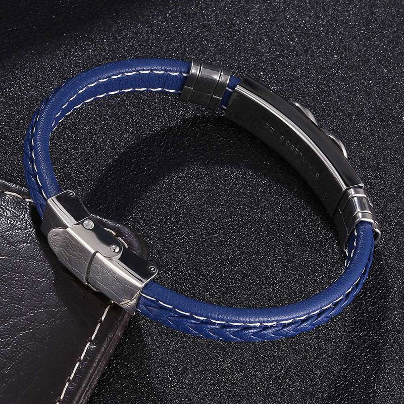 Casual Infinity Symbol Charm Bracelets for Men Microfiber Leather Wristband