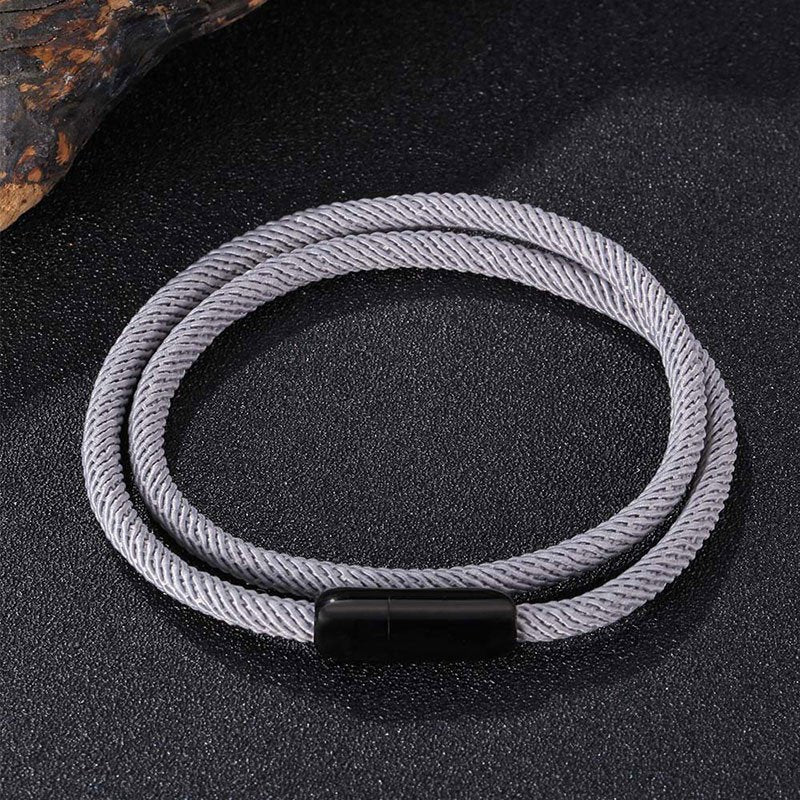 Colorful Leather Simple Bracelets for Couples Trendy Wrap Milano Rope Chain